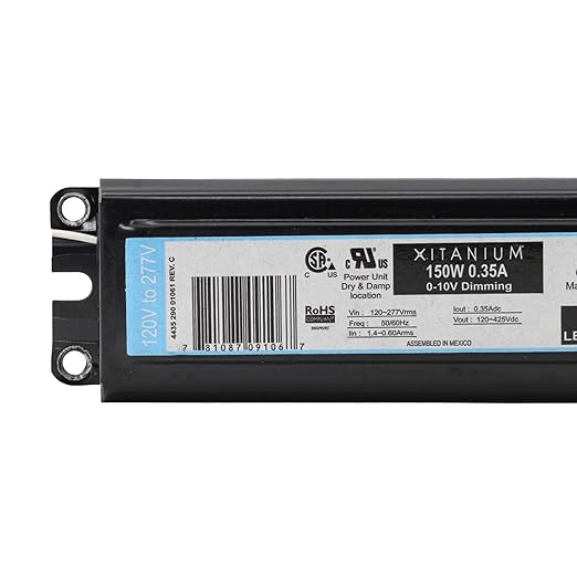 Advance LED-INTA-0350C-425-DO LED Driver 0-10V Dimming 120-277V:in 150W 120-425Vdc