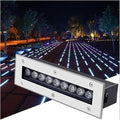 Outdoor Underground Light - Recessed LED Spotlight Linear In Ground LED Light Long Strip LED Landscape Light Tempered Glass IP67 Waterproof Underground LightYellow Light 18W