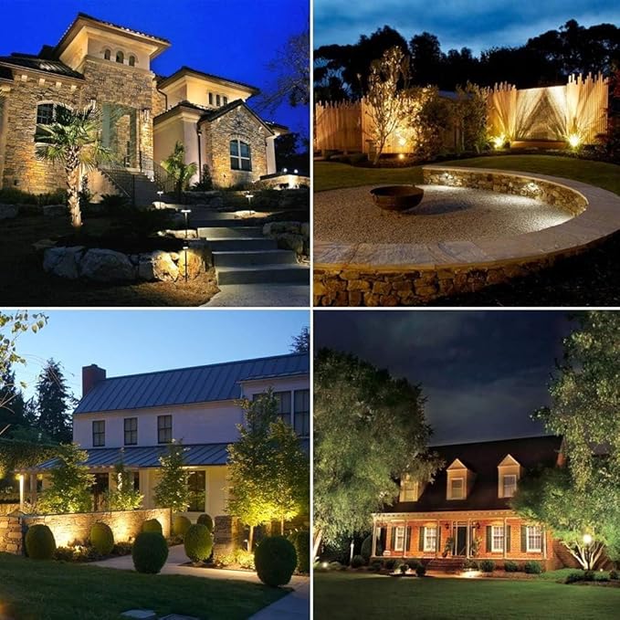 Outdoor landscape spotlight LED ground landscape lamp – outdoor recessed lights IP67 waterproof LED recessed spotlight LED ground floodlight for outdoor use round recessed Yellow Light-15 W
