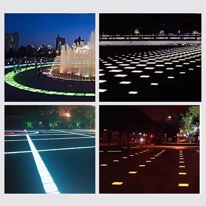 LED Outdoor Buried Light Square Underground Lamp Waterproof IP66 Spotlights AC85-110V for Driveway Deck Step Pathway Garden Landscape Lights