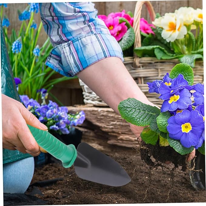 5pcs Portable Garden Tool Set with Outdoor Planting Shovels Gardening Rake Pruning Shears and Carrying Case for Flower Planting and Lawn Care