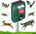 Solar Ultrasonic Animal Repellent Outdoor Squirrel Deer Repellent Devices Motion DetectionIP65 Waterproof Cat Mouse Raccoon Dog Bird Repellent Deterrent