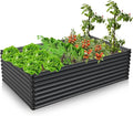 6x1.6x3.6ft Galvanized Raised Garden Bed Dual Use Metal Elevated Planter Box &amp Log Storage Rack Rectangular Planter Bed with Open Bottom Design for Vegetables Flowers (1)
