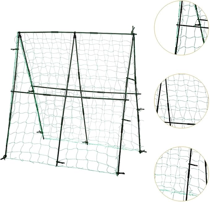 Generic Cucumber Trellis Plant Grow Support A Frame Garden Trellis with Netting for Tomato Squash