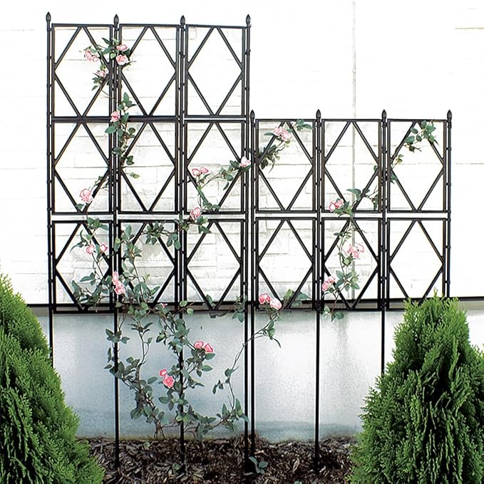 Foldable Metal Garden Trellis Potted Plant Climbing Support 59/70.9/86.6 High Garden Fence Green/White/Black for Gardens Greenhouse Yard (Color : Green Size : 60x180cm/23.6x70.9in)