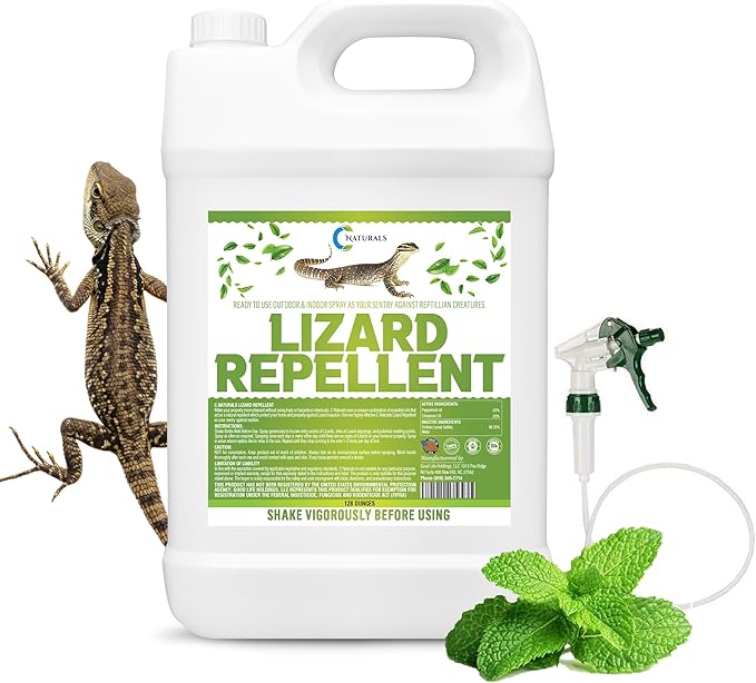 All-Natural Lizard &amp Gecko Repellent Spray (Outdoor/Indoor) – Reptile Deterrent for Homes Gardens Patios
