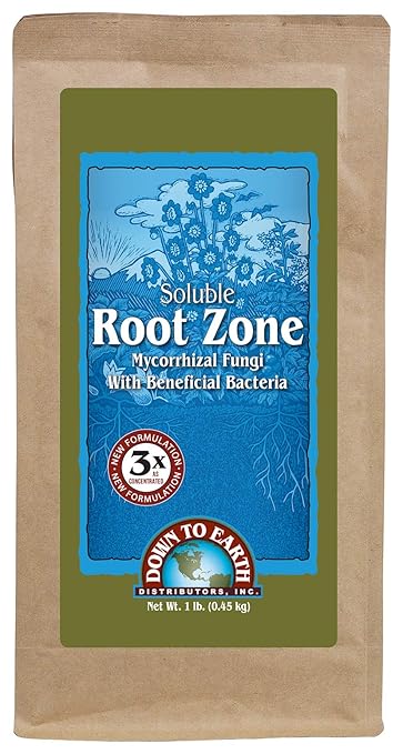 Down to Earth Soluble Root Zone - Mycorrhizal Fungi and Beneficial Bacteria - Soil and Root Inoculant for Plants 16 oz