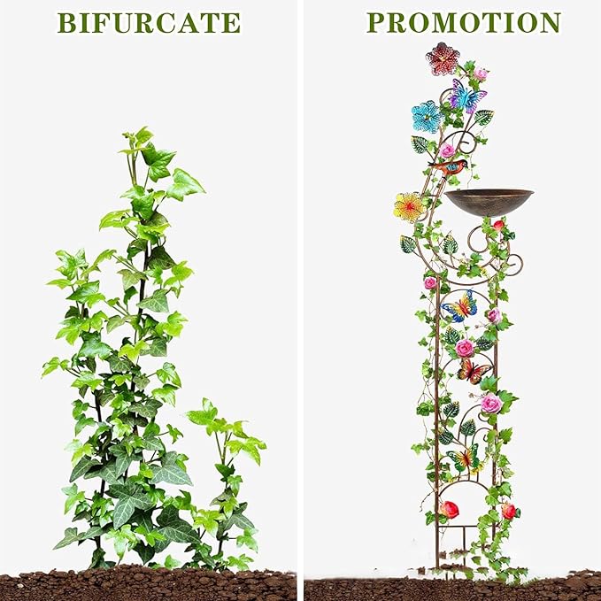 Vintage Iron Garden Trellis 60 Inch Rustproof Outdoor Plant Structure Easy Assembly No Tools Oxidation Iron Plant Stand