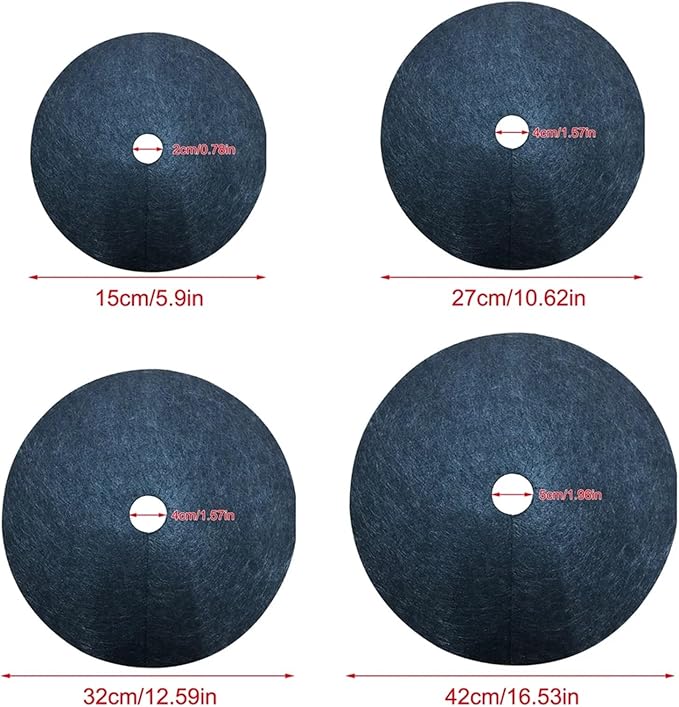 Non-Woven Tree Mulch 2pcs Fruit Tree Mulching Film Plant Breathable Moisturizing Mulch Film Non-Woven Fabric Protection Mat Tree Mulch Mats(72cm)