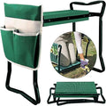 BDL Garden Kneeler Seat with Upgraded Thicken Kneeling Pad and 1 Large Tool Pouch Foldable Stool 330lb Capacity-Protects Your Knees Clothes from Dirt &amp Grass Stains