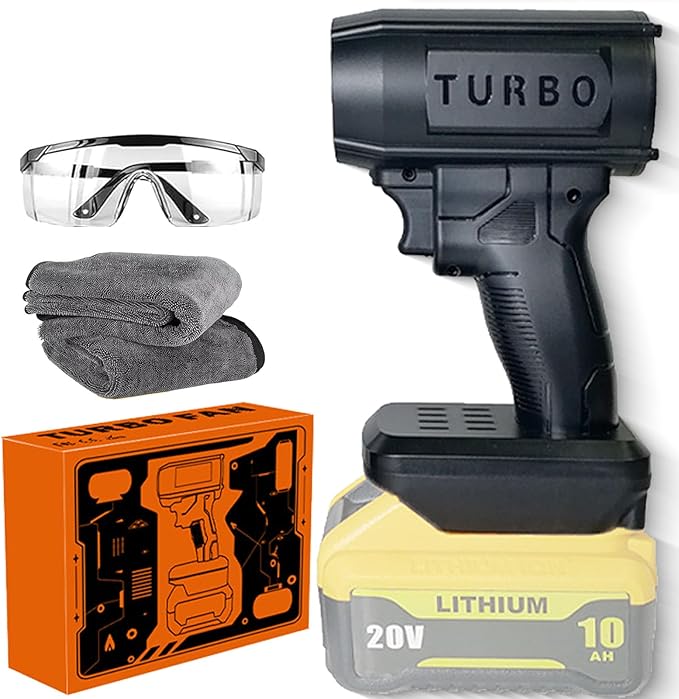 Storm Jet Blower 2.0 2026 New Electric Cordless Leaf Blower 130000 RPM 200 Mph Portable Handheld Turbo Blower Car Dryer for Patio Lawn Blowing Leaves (for Dewalt)