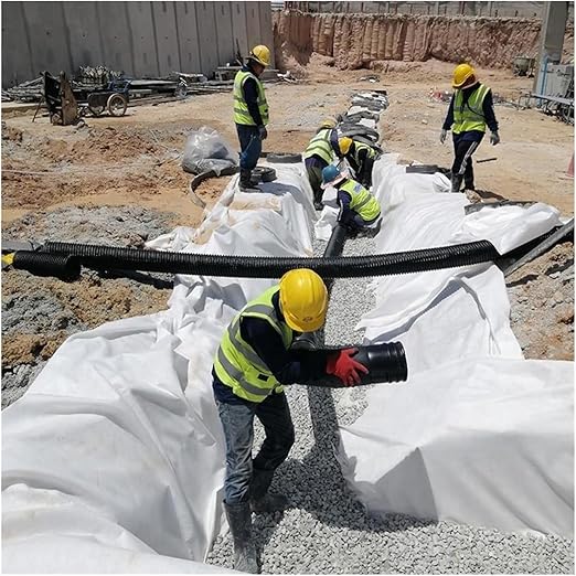 Heavy Duty 5oz Ground Cloth Fabric Membrane - Versatile Weed Barrier for Garden Bed (1m/1.5m/2m Wide)(White1.5mx10m)