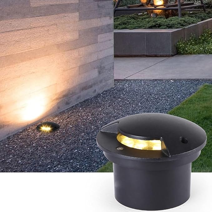 Low Voltage Underground Light Outdoor LED Recessed Ground Lights IP65 Waterproof DC12/24V Embedded Landscape Lights for Driveway Deck Step Garden Spotlight