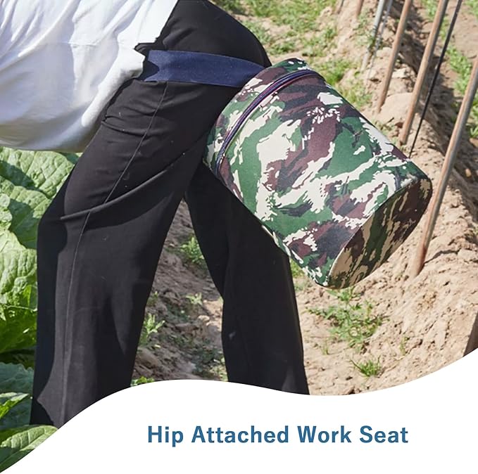 Wearable Gardening Stool Portable Hip Attached Work Seat Round Garden Bench Chair EPP Foam Material for Garage Picking Lawn Height7