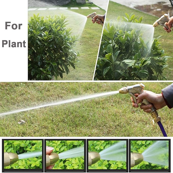 FANHAO Upgraded Garden Hose Nozzle Sprayer 100% Heavy Duty Metal Handheld Water Nozzle High Pressure in 4 Spraying Modes for Watering Plants and Lawn Car Washing Patio and Pet