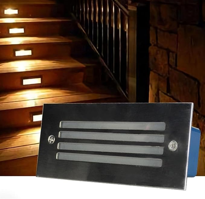 Ground LED Landscape Lamp 5W Rectangle LED Underground Light IP65 Waterproof Outdoor Stair Corner Lights Recessed Spotlights Garden Floor Lamp for Patio Pathway(White5w(111-240v))
