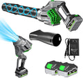 Leaf Blower Cordless 2x21V 6.0 Ah Battery and Charger 680CFM 190MPH Electric Blower 3-Variable Speed &amp Turbo Mode Handheld Leaf Blower Battery Powered for Blowing Leaves Dust Snow