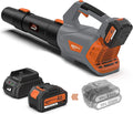 Keenstone Leaf Blower Cordless 20V Electric Blower with 4.0Ah Battery and Charger Stepless Speed Control One-Handed Operated Lightweight Leaf Blowers for Lawn Care Patio Yard