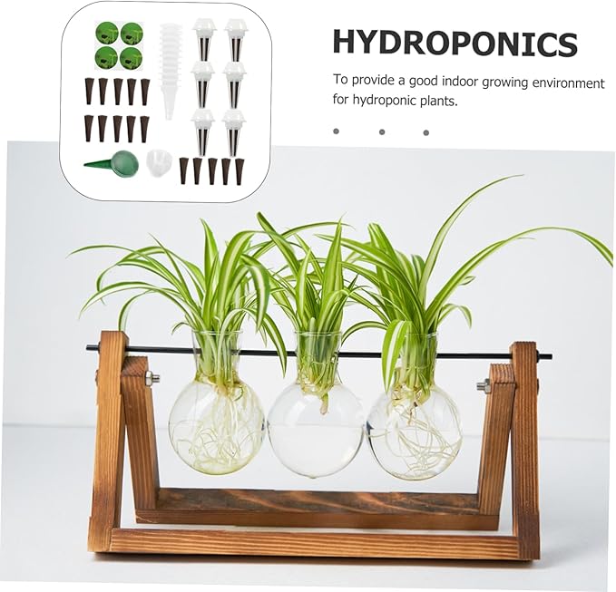 Toyvian 24-Piece Hydroponic Growing System Set with Humidity Dome and Net Pots for Indoor Gardening for Seed Starting Includes Insulation Lids and Planting Sponges