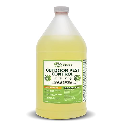 Mosquito Magician Liquid Concentrate Kills Mosquitoes Fleas &amp Fire Ants Yard Spray Treatment Pet Safe Use with Sprayers Foggers &amp Misting Systems Outdoor Mosquito Repellent 1 Gallon - O