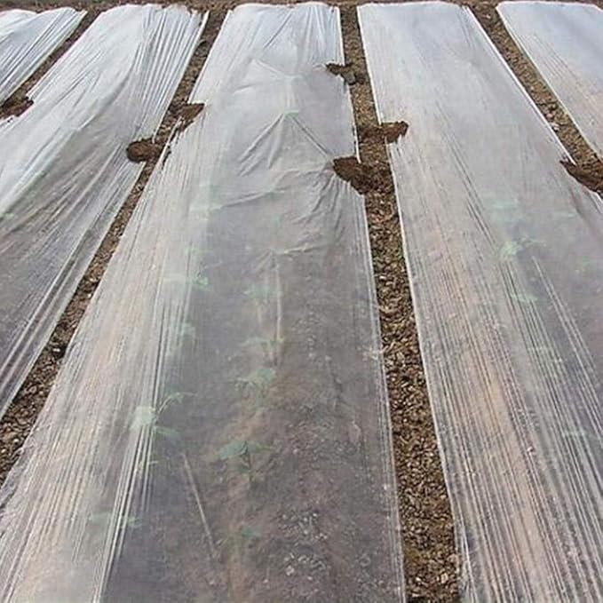 WGD Dimo 10m White Plastic PE Ground Cover Film 0.006mm Thick Agriculture Ground Mulch Film Frost Protection Keep Warm Weed Control Greenhouse Mulch