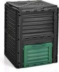 Outdoor Composting Bins80 Gallon Large Compost Bin with Top Flip Latch-on Lid &amp Bottom DoorGrass Food Trash Composter BarrelAerating Outdoor Compost Box for Garden Yard(Black+Green)