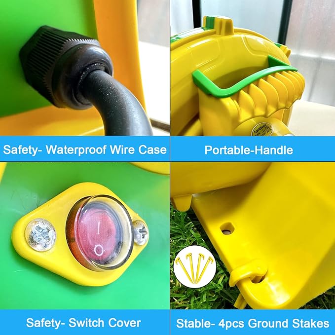 1100W Bounce House Blower 1.5HP Air Blower for Outdoor Bounce Houses Water Slides Air Sofas Jumpers Paint Booth and Other Suitable Outdoor inflatables Air Pump Fan