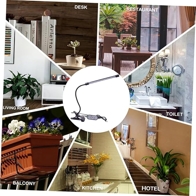 9w Led Plant Grow Light Dimmable Levels Single Head Timing Gooseneck for Indoor Plants Uv Grow Lights Garden Greenhouse