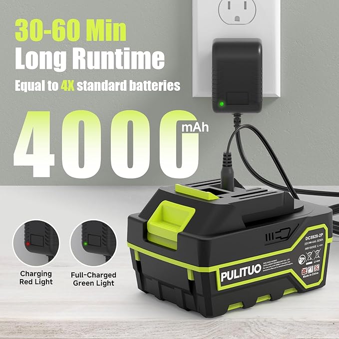 Leaf Blower Cordless with 2X 4.0Ah Batteries and Charger 150MPH Lightweight Cordless Blower 3 Speeds Small Electric Leaf Blowers for Lawn Care Patio Yard Leaves Grass Dust (Upgraded Green)