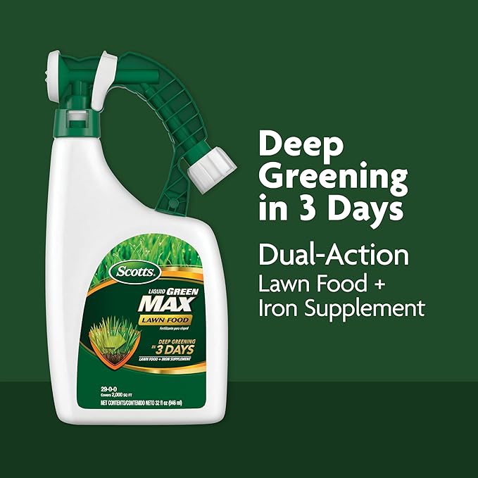 Scotts Liquid Lawn Care Bundle with Turf Builder Lawn Food Turf Builder with Plus 2 Weed Control and Green Max Lawn Food
