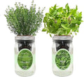 2-Pack Hydroponic Mason Jar Herb Garden Kit Indoor Herb Garden Self-Watering Starter Kit New Christmas Gift for Mom (ThymeThai Basil)