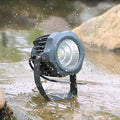 Outdoor LED Spotlight High Power COB Round Landscape Lights AC IP67 Waterproof Tree Light Landscape Lighting 180° Adjustable BracketYellow-10W()