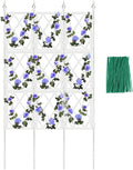 5.25FT Metal Pipe Trellis for Climbing Plants Outdoor Garden Wall White Trellis with Garden Twist Tie Support Tall Plant Fence for Ivy Vines Rose Flower