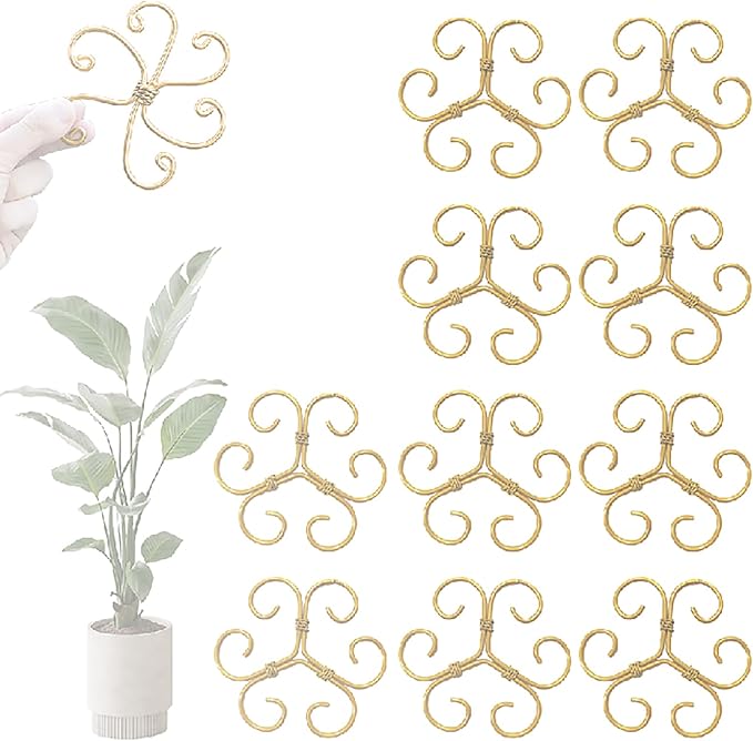 Plant Stem Support Set Reusable Plastic Climbing Plant Supports Plants Trellis Plant Support for Indoor Plants Upgrade Plastic Reusable Plant Stabilizer Indoor Plants Accessories (Heart 12pcs)