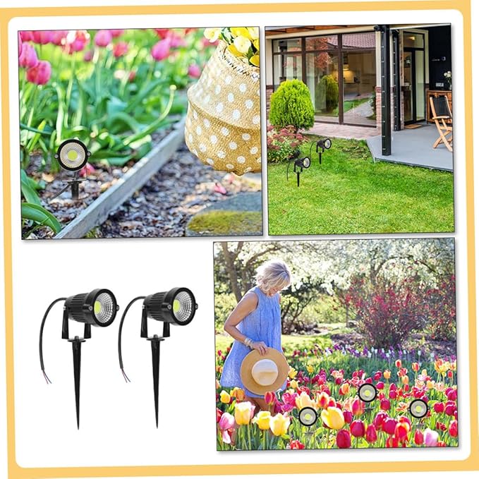 Housoutil 2pcs Led Projector Light Garden Lawn Night Light Decorative Outdoor Landscape Lighting