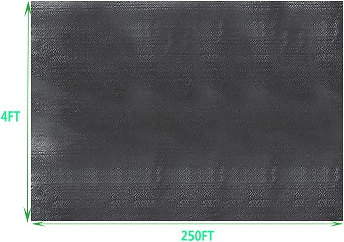 4FT*250FT Weed Barrier 3.2 oz Garden Ground Cover Fabric Heavy Duty Landscape Fabric Easy to Install for Gardening Tillage and Agriculture.