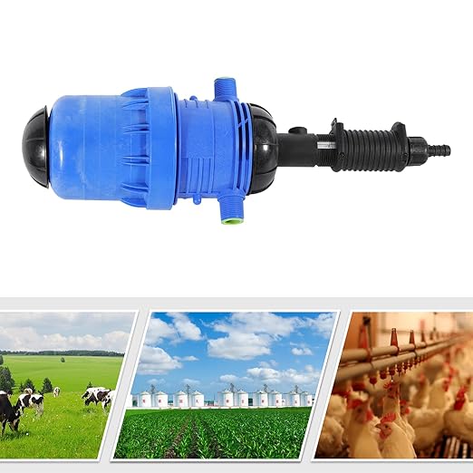 0.4-4% Fertilizer Injector for Drip Irrigation Adjustable Dosing Pump Water Powered Liquid Dosing Pump Liquid Dispenser for Garden Greenhouse Irrigation Farm （ 2.84-42.67psi）