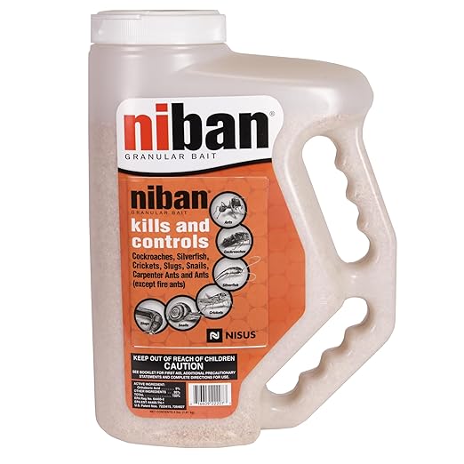Nisus Niban Granular Bait Weather-Resistant Boric Acid Formula Ants Roaches Crickets Slugs &amp Snails Indoor/Outdoor Use 4 lbs