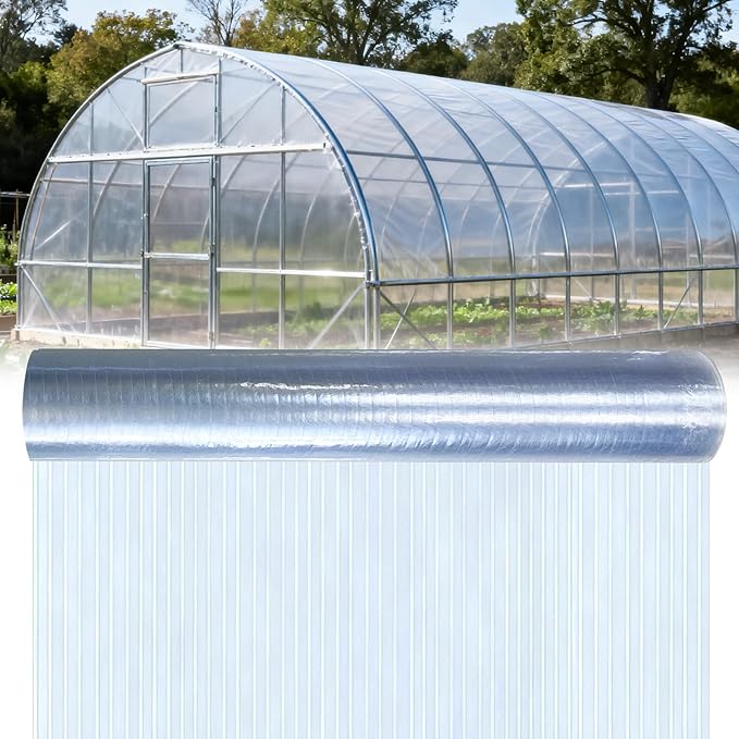 16.40ft×3.94ft Polycarbonate Roof Panels 0.8MM Thickness Resistant Rainproof Transparent Polycarbonate Greenhouse Panels Clear Plastic Roofing Sheets for Farming Gardening Courtyards Canopy Balcony
