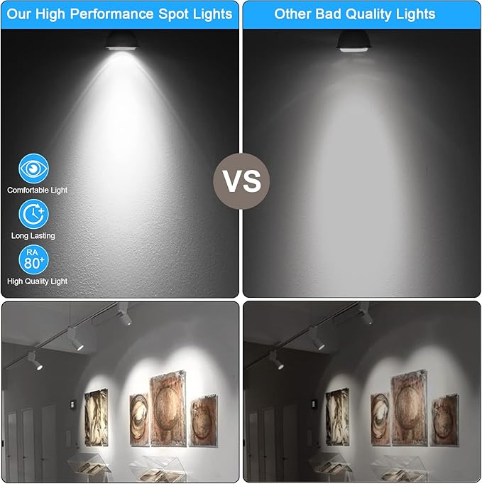 Mlambert 12 Pack MR16 LED Bulbs 50W Halogen Equivalent6000K Cool Whitee5W GU5.3 MR16 12V Spotlight BulbNon-Dimmable45° Beam Angle for Landscape Recessed
