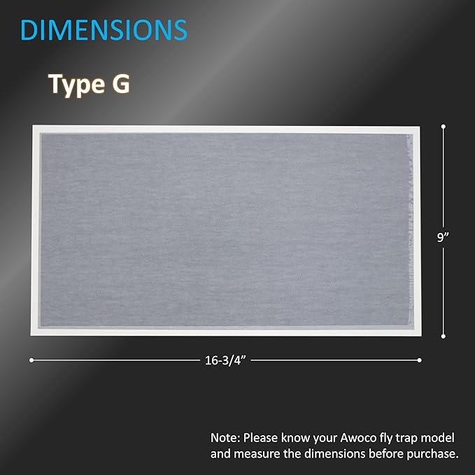 Awoco 5 Pcs of Replacement Sticky Paper Type G Glue Boards for FT-2G30SS Wall Mount Sticky UV Fly Trap Lamp 16-3/4 x 9