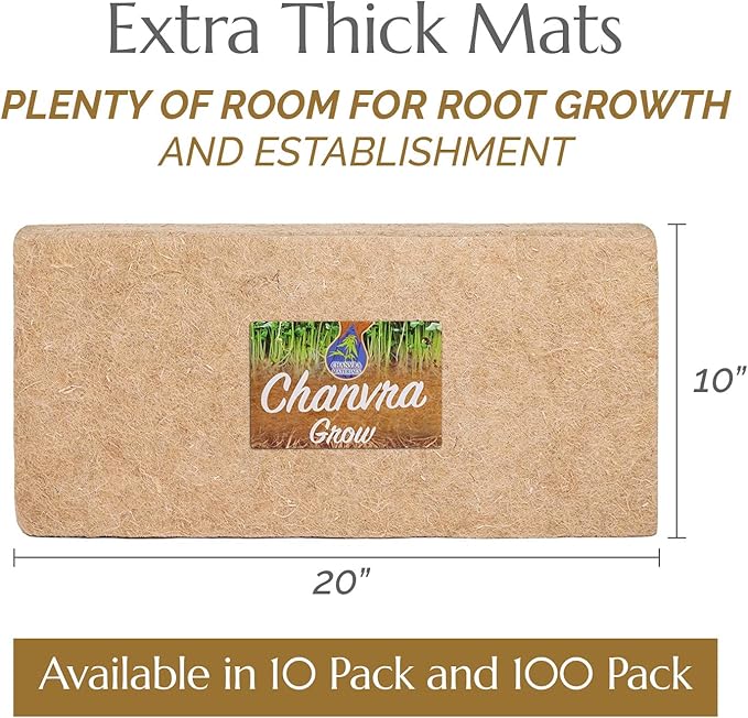 Chanvra Grow Microgreens Growing Mat Natural Hemp Mats for Growing Sprouting Kits Hydroponic Hemp Pads Hemp Grow Mat for Wheatgrass Sunflower &amp More Microgreen Mat 10x20 (10)