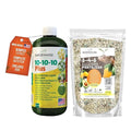 10-10-10 &amp 6-4-6 Avocado and Citrus Tree Professional Fertilizer for All Purpose Plants - Liquid Fertilizer with Seaweed Kelp &amp Iron - Orange Lime Avocado &amp Lemon Tree (8oz &amp 1/2 Qt)