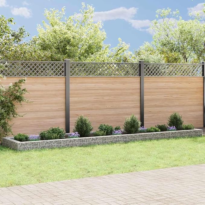 Large Galvanized Steel Raised Garden Bed 197 x 197 x 8 in Silver Gabion Planter Box for Outdoor Vegetables Flowers Patio Backyard