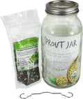 Deluxe Sprouting Jar Lid Kit With Seeds | Includes Half Gallon Jar 316 Stainless Sprouting Ring With Mesh Strainer Sprouting Stand And Handy Pantry Sprouting Seeds