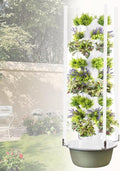 Hydroponic Growing System Hydroponic Grow Kit with Grow Lights Vertical Hydroponic Garden Tower Water Circulating Hydroponic Growing Tower for Vegetables7Layer