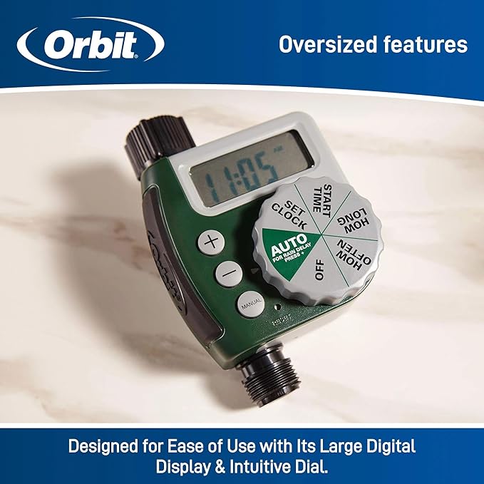 Orbit 62067 1-Outlet Programmable Digital Hose Watering Timer 2-Pack