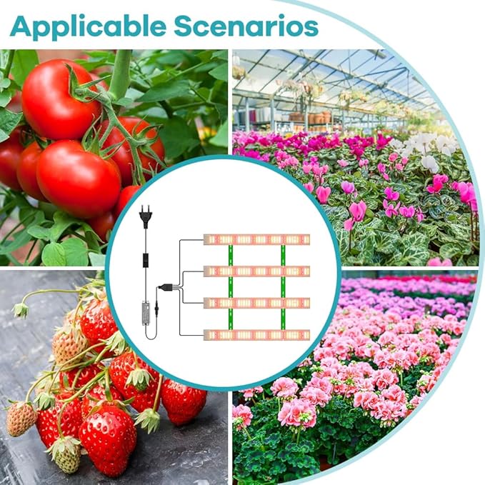 2pcs 200W Full Spectrum Grow Lamp LED Greenhouse Hydroponic Lights Sunlight 100-277V Indoor Plant Panel Lamp UV/IR Succulent Cultivate Lamps 110V Flower Cactus Seedling Fill Lighting US Plug With Hook