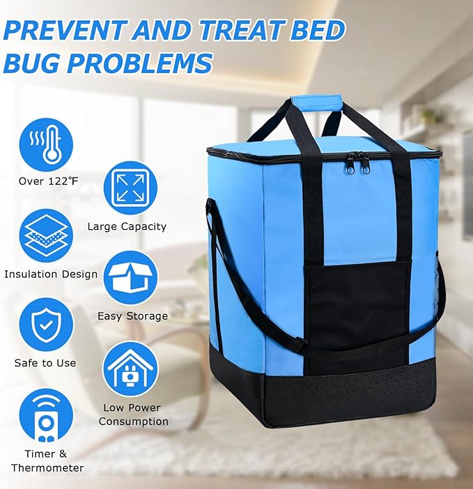 New Generation Bed Bug Heater with Thermometer and Timer Non-chemical Human and Pets Friendly Widely Used for Household RV Travel