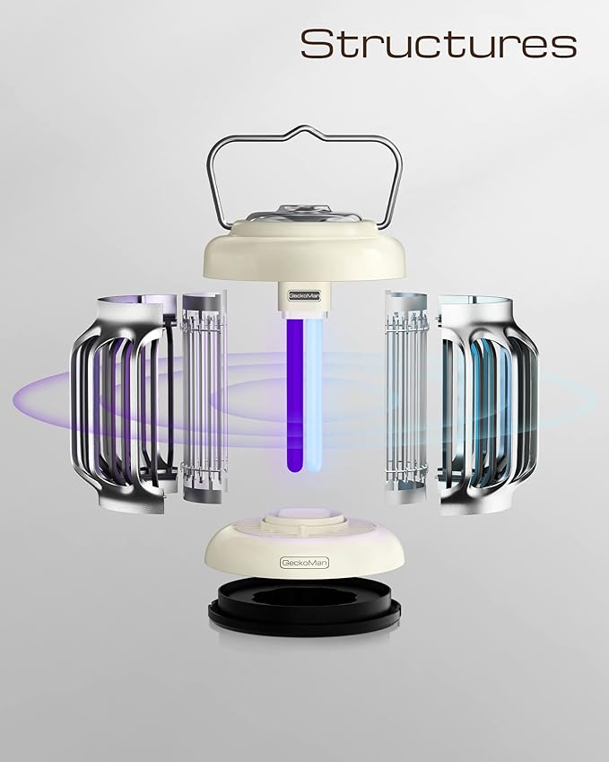 2-Pack Hybrid Spectrum Waterproof Switch Bug Zapper Outdoor Bug Zapper Indoor Mosquito Repellent Outdoor Patio Mosquito Zapper Electric Fly Zapper Fruit Fly Trap for Indoors Killer